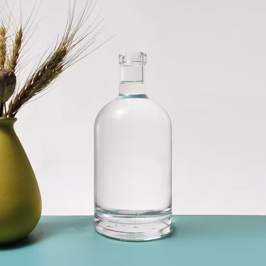 10cl 20cl 70cl 750 ミリリットルラウンド北欧ウォッカジンラム酒ボトルつや消し酒ガラスボトル