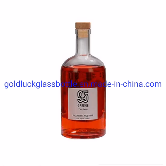 カスタマイズされたウォッカガラスボトル/スピリッツボトル/ワインボトル/テキューリア/ボトル/ラムボトル/ウイスキーボトル/酒ボトル/ウォーターボトル/カスタムロゴペイント付きガラスボトル